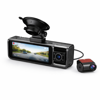 Vector Record — Dashcam 4K à 3 caméras