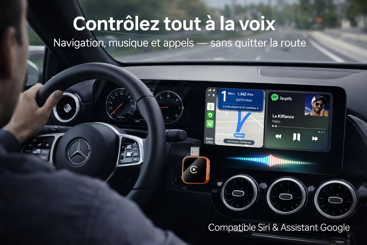 Link Duo — CarPlay & Android Auto sans fil