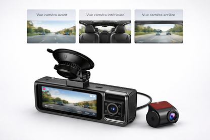 Vector Record — Dashcam 4K à 3 caméras