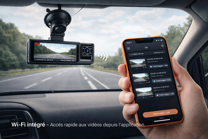 Vector Record — Dashcam 4K à 3 caméras